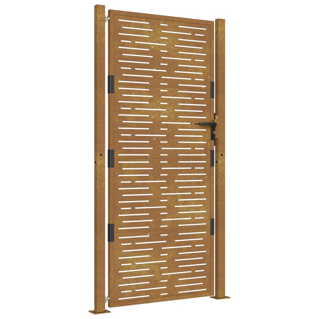 Vidaxl Poort 105x180 cm firkantet corten stål