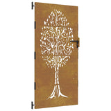 Vidaxl Poort 85x175 cm Drevesa Design Cortenstaal