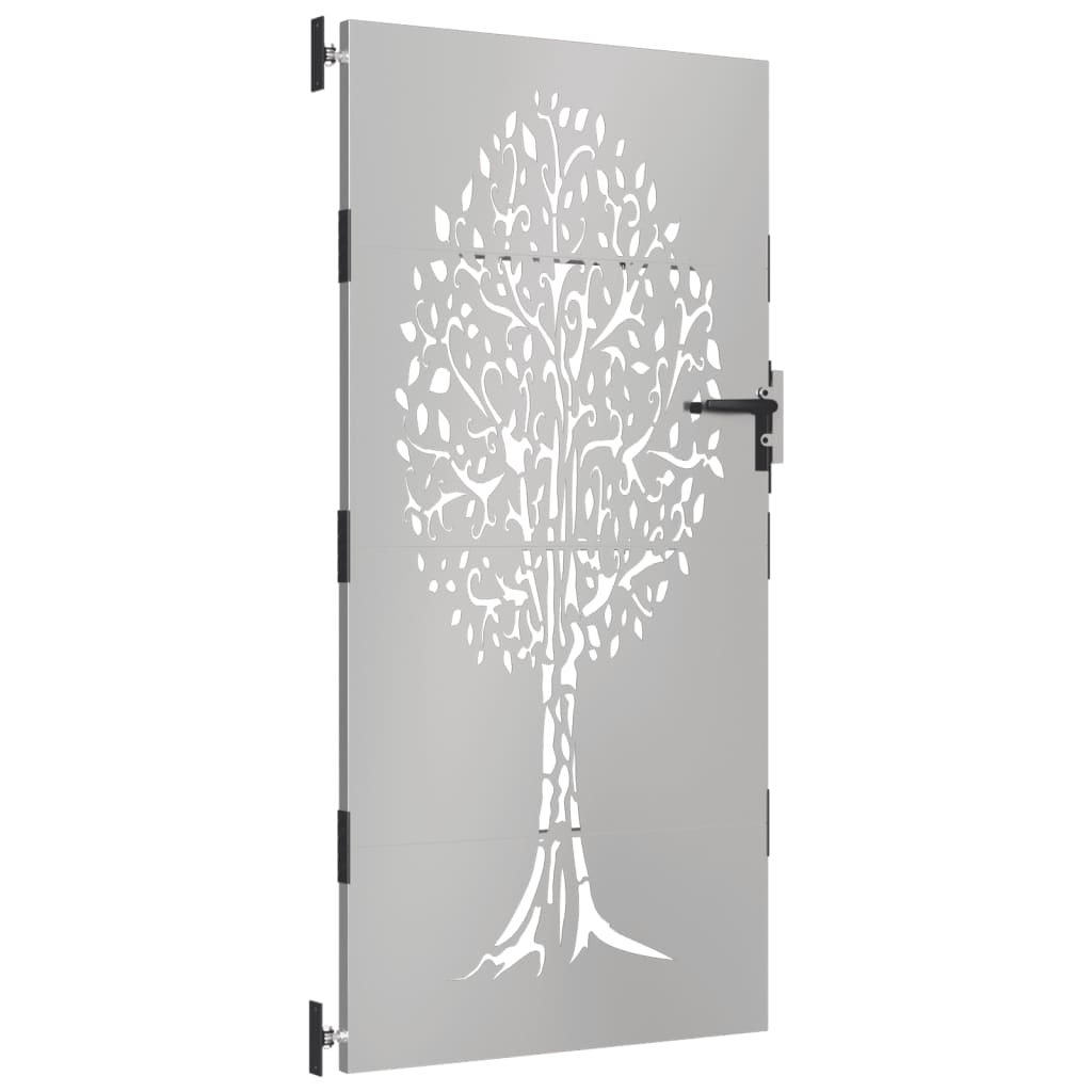 Vidaxl Poort 85x175 cm Drevesa Design Cortenstaal
