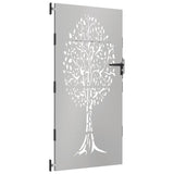 Vidaxl Poort 85x175 cm Drevesa Design Cortenstaal