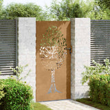 Vidaxxl vartai 85x200 cm medžio dizaino corten plieno