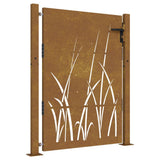 Vidaxl Poort 105x155 cm græsdesign Cortenstaal