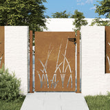 Vidaxl Poort 105x155 cm græsdesign Cortenstaal