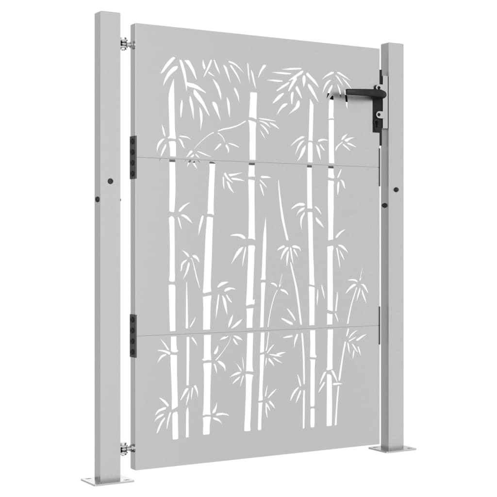 Vidaxl Poort 105x155 cm bambusdesign Cortenstaal