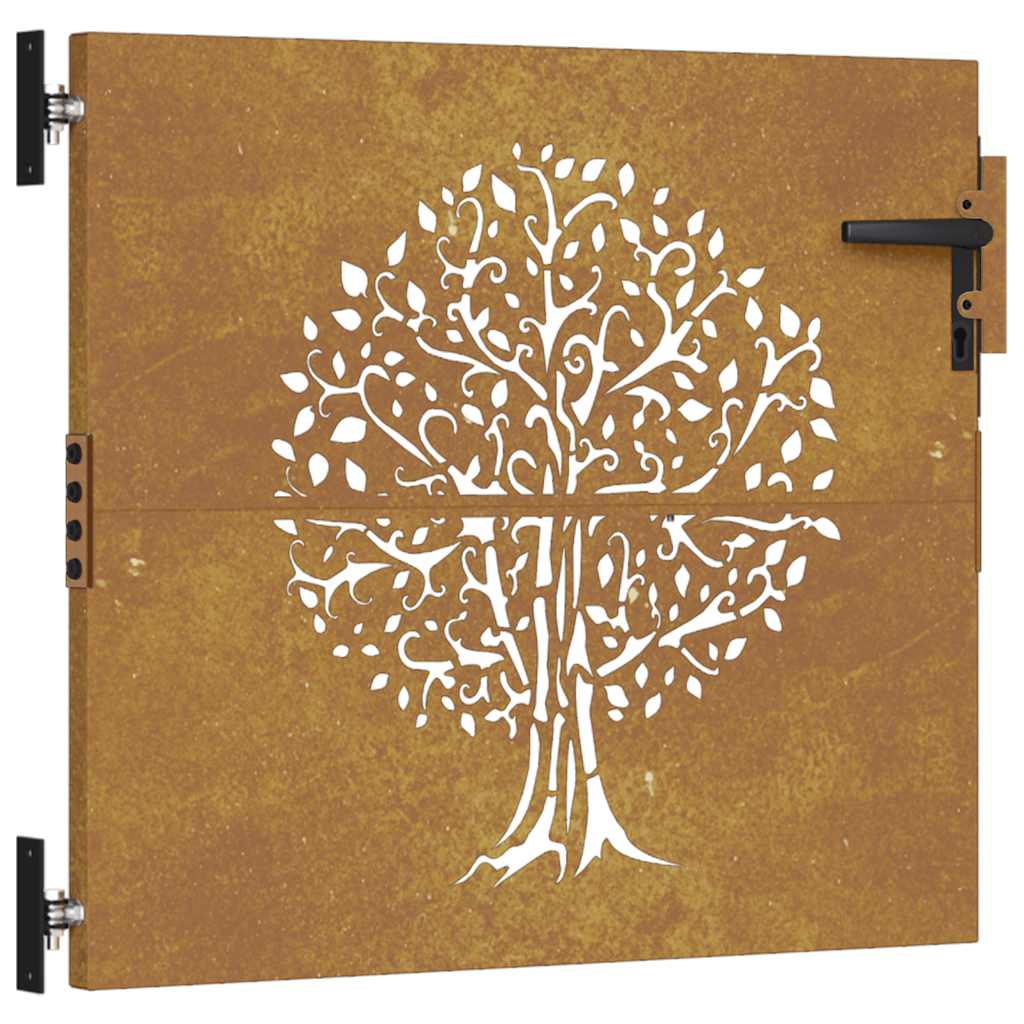 Vidaxxl vartai 85x150 cm kvadratiniai corten plieno