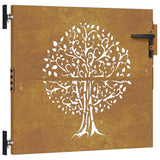 Vidaxxl vartai 85x150 cm kvadratiniai corten plieno