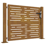Vidaxxl vartai 105x80 cm kvadratiniai corten plieno