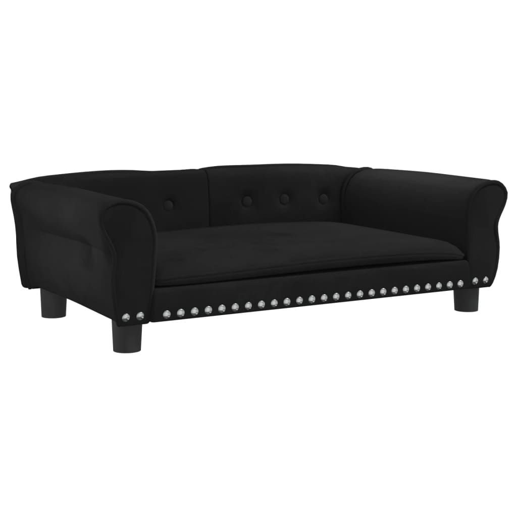 Vidaxl hundkorg 95x55x30 cm sammet svart