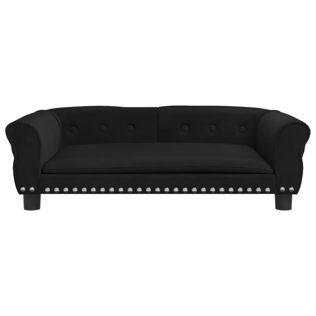 Vidaxl hundkorg 95x55x30 cm sammet svart