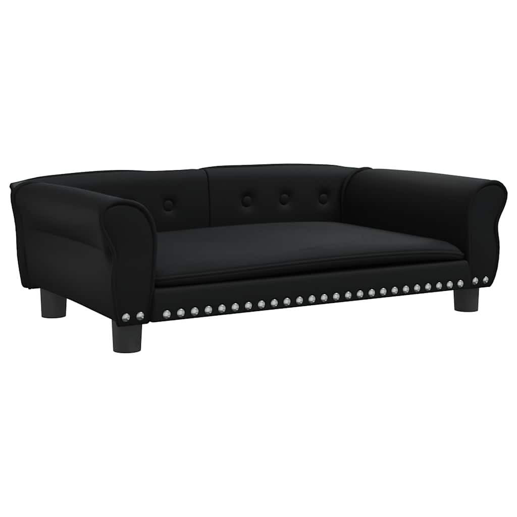Vidaxl Dog Basket 95x55x30 cm en cuir artificiel noir