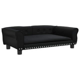 Vidaxl Dog Basket 95x55x30 cm en cuir artificiel noir