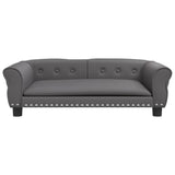 Vidaxl Hundekorb 95x55x30 cm künstliches Ledergrau grau