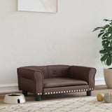 Vidaxl dog basket 70x45x30 cm artificial leather brown