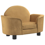 Vidaxl hundkorg 66x40x45 cm sammet brun