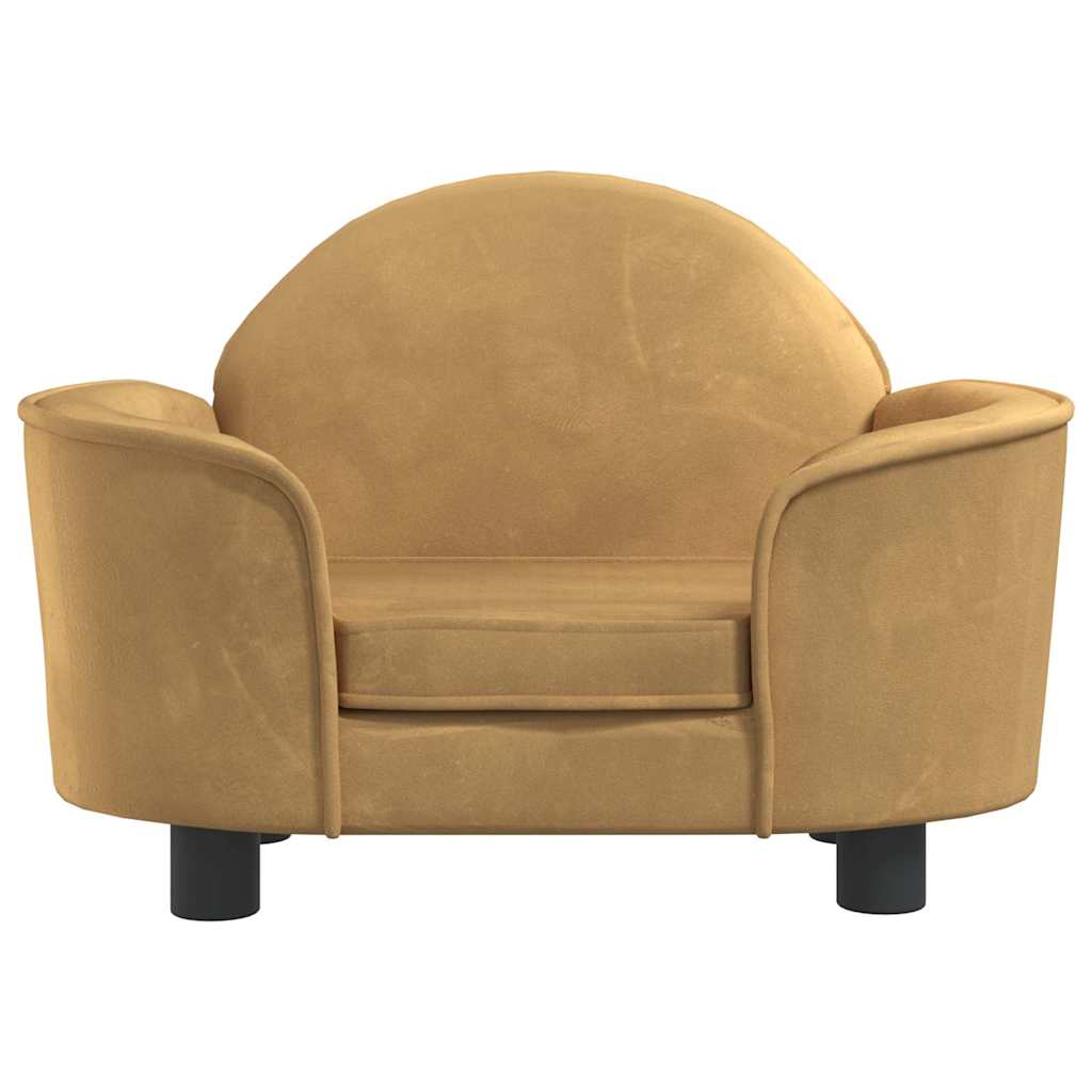 Vidaxl hundkorg 66x40x45 cm sammet brun