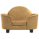 Vidaxl hundkorg 66x40x45 cm sammet brun
