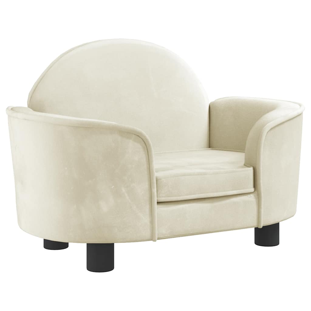 Vidaxl dog basket 66x40x45 cm velvet cream -colored