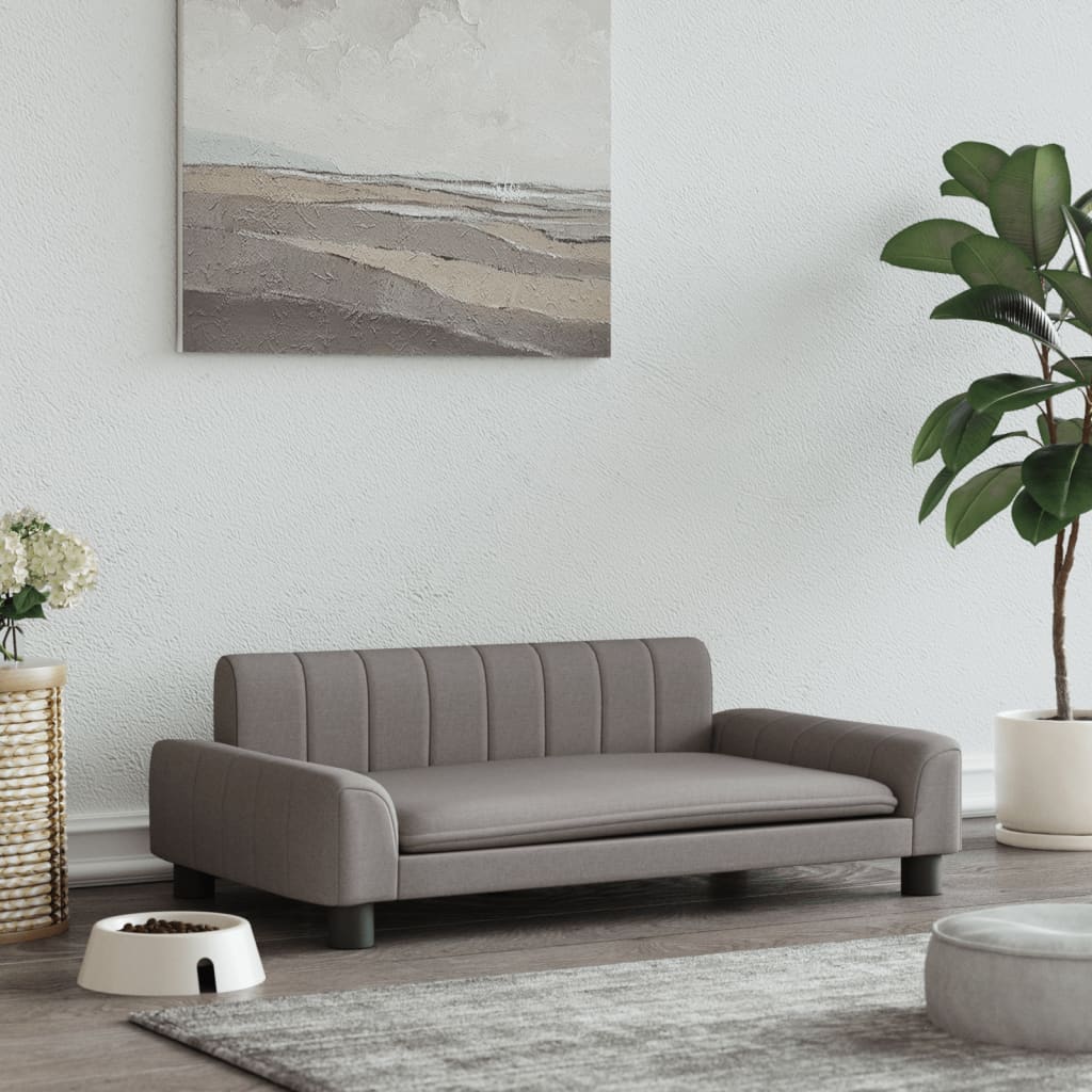 VIDAXL Dog Bosz 90x53x30 cm tkanina taupe