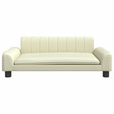 Košara za pse vidaxl 90x53x30 cm umetno usnjeno kremo -obarvana
