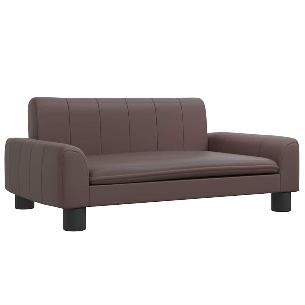 Košara za pse vidaxl 70x45x30 cm umetno usnje rjava
