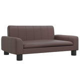 Košara za pse vidaxl 70x45x30 cm umetno usnje rjava