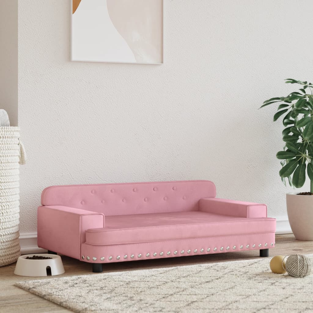 VidaXL dog basket 90x53x30 cm Velvet pink