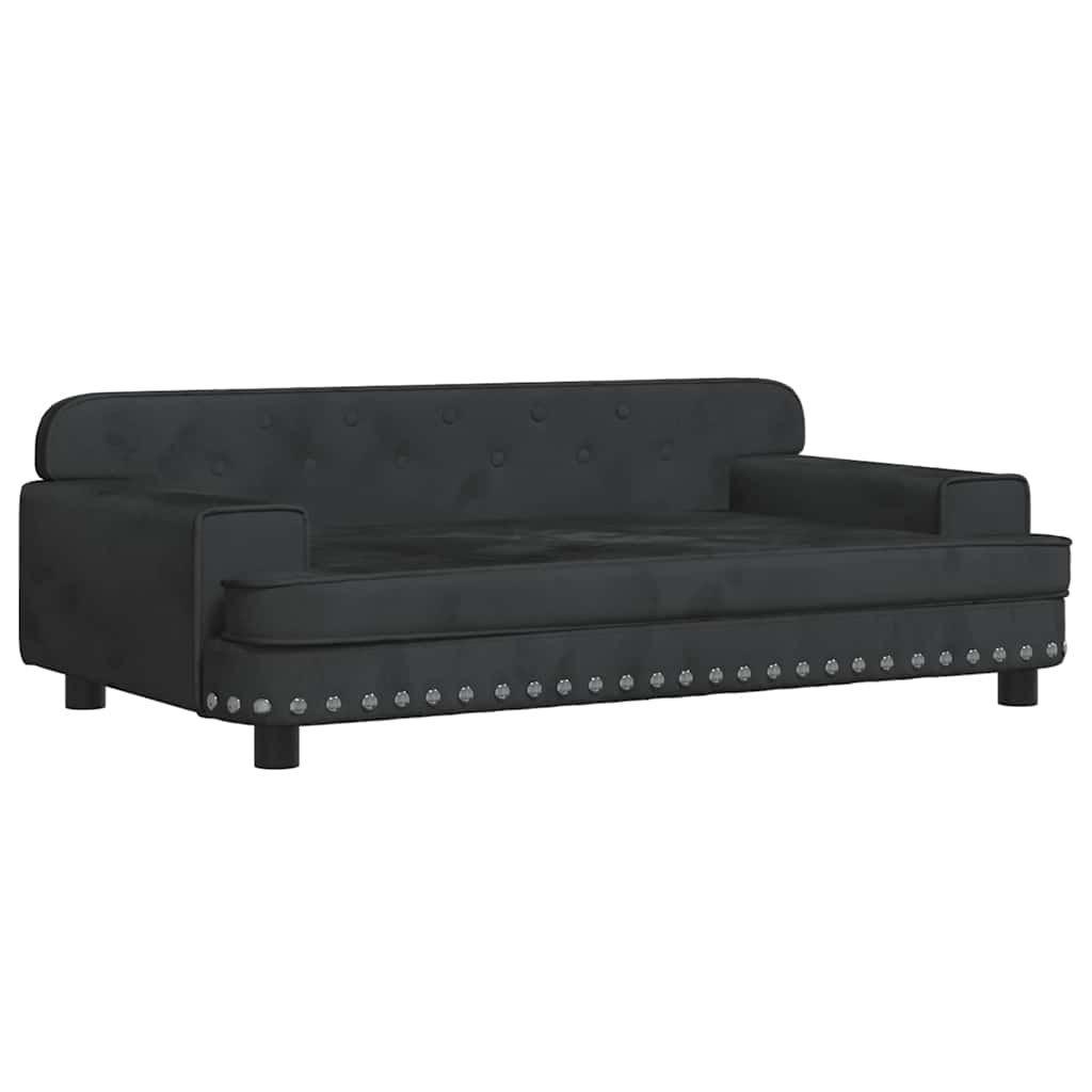Košara za pse vidaxl 90x53x30 cm žametna črna