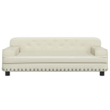 Vidaxl Dog Basket Dog 90x53x30 cm Crema in pelle artificiale