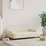 Vidaxl Dog Basket Dog 90x53x30 cm Crema in pelle artificiale