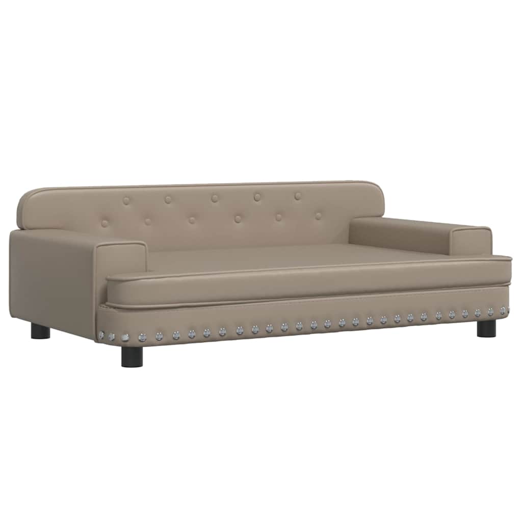Košara za pse Vidaxl 90x53x30 cm Umetno usnjeno kapučinokolid