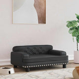 Vidaxl dog basket 70x45x30 cm artificial leather black