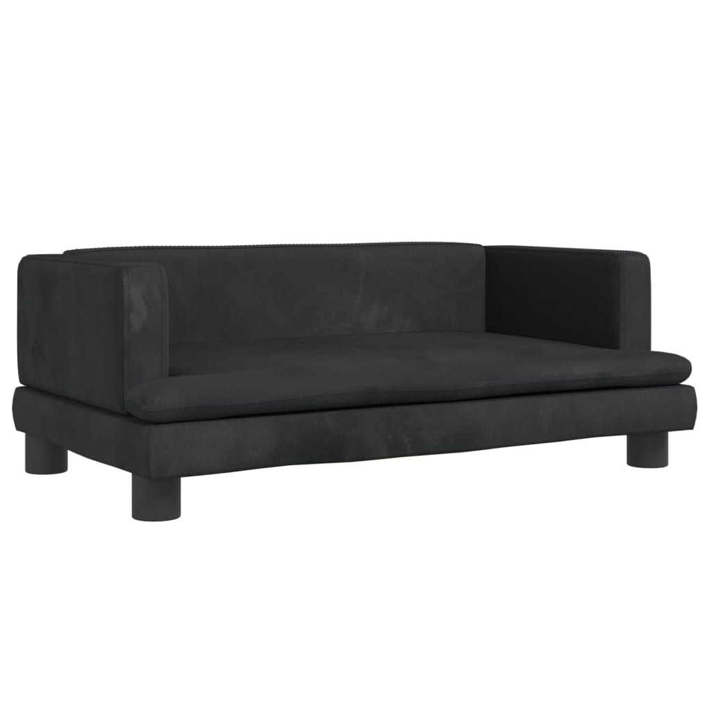 Košara za pse vidaxl 80x45x30 cm žametna črna