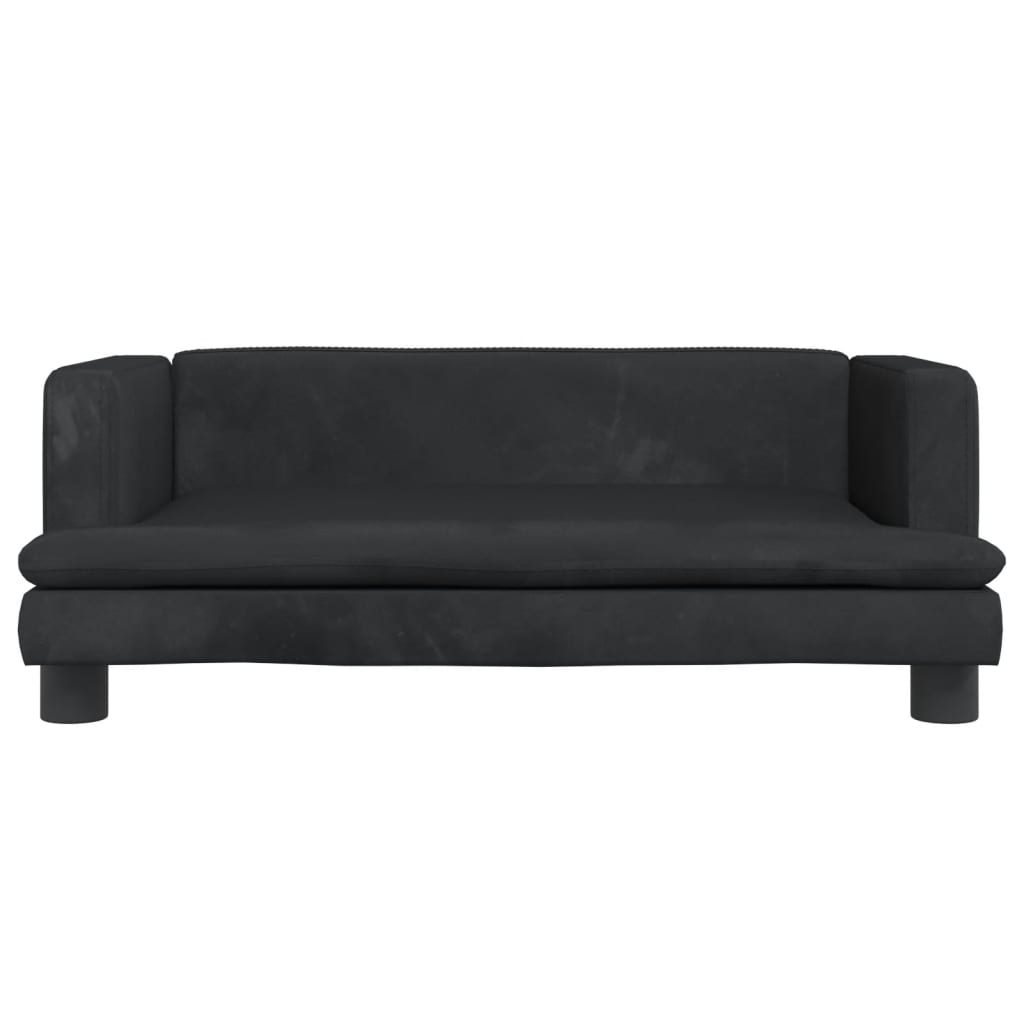 Košara za pse vidaxl 80x45x30 cm žametna črna