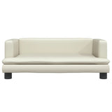 Vidaxl pse košara 80x45x30 cm umetno usnjeno kremo obarvano