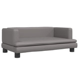 Košara za pse vidaxl 80x45x30 cm umetno usnje siva