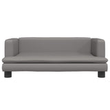 Košara za pse vidaxl 80x45x30 cm umetno usnje siva