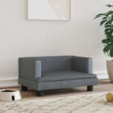 Vidaxl dog basket 60x40x30 cm velvet dark gray