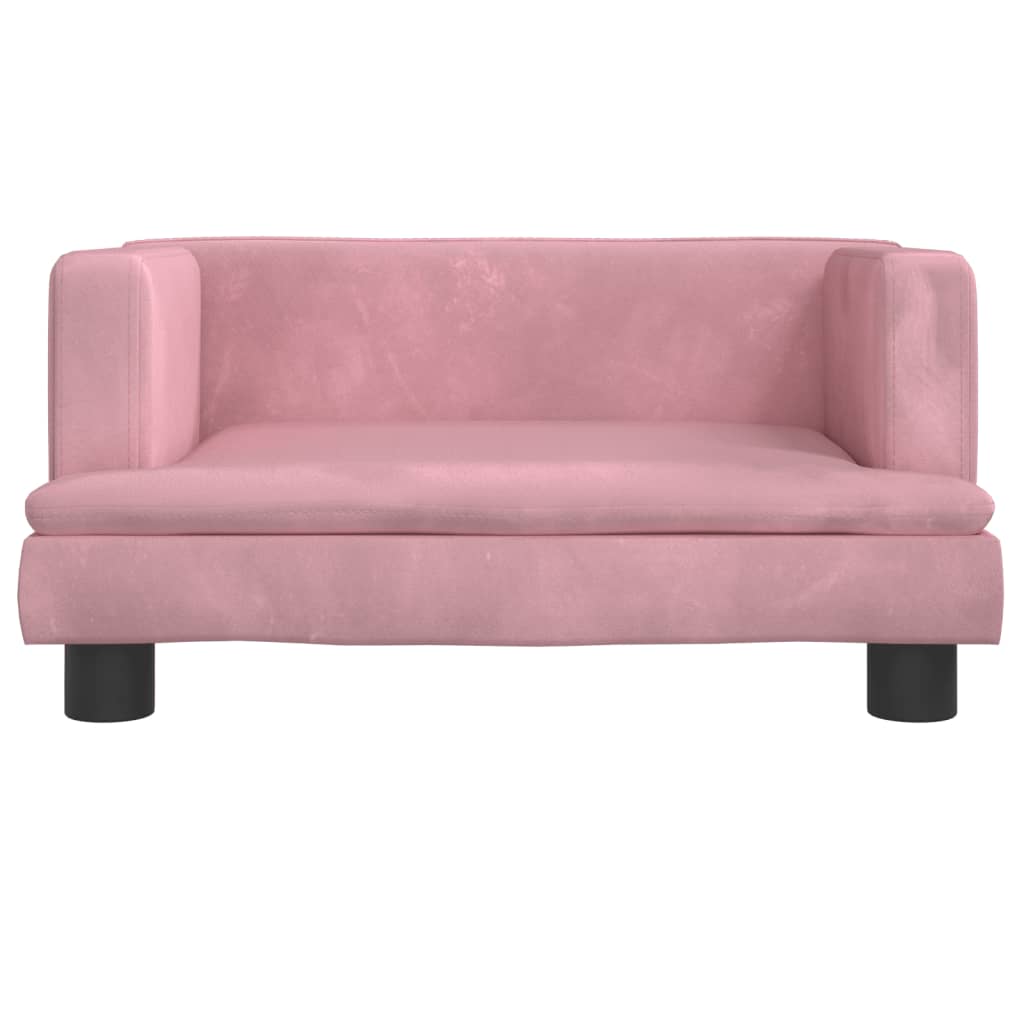 Vidaxl dog basket 60x40x30 cm Velvet pink