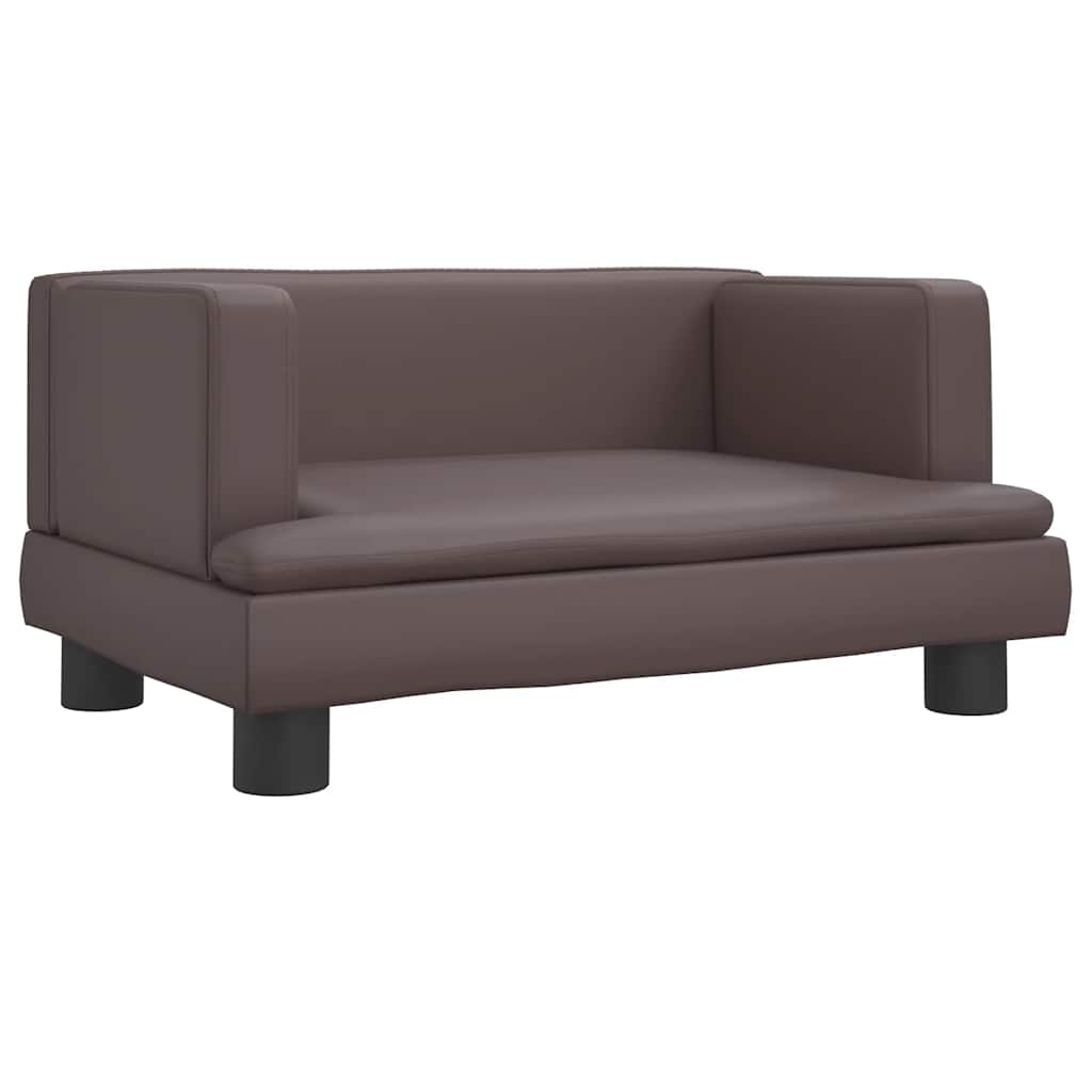 Košara za pse vidaxl 60x40x30 cm umetno usnjeno rjavo