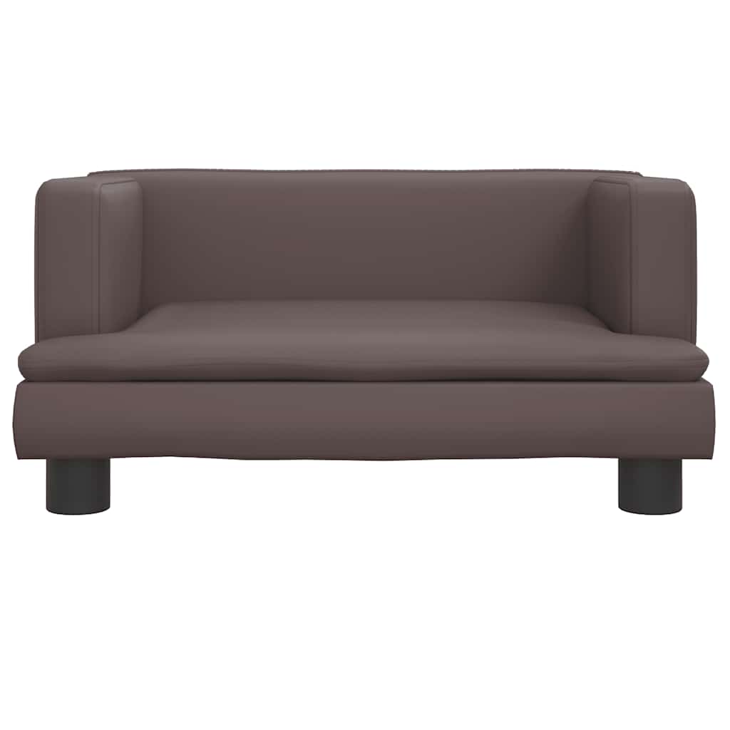 Košara za pse vidaxl 60x40x30 cm umetno usnjeno rjavo