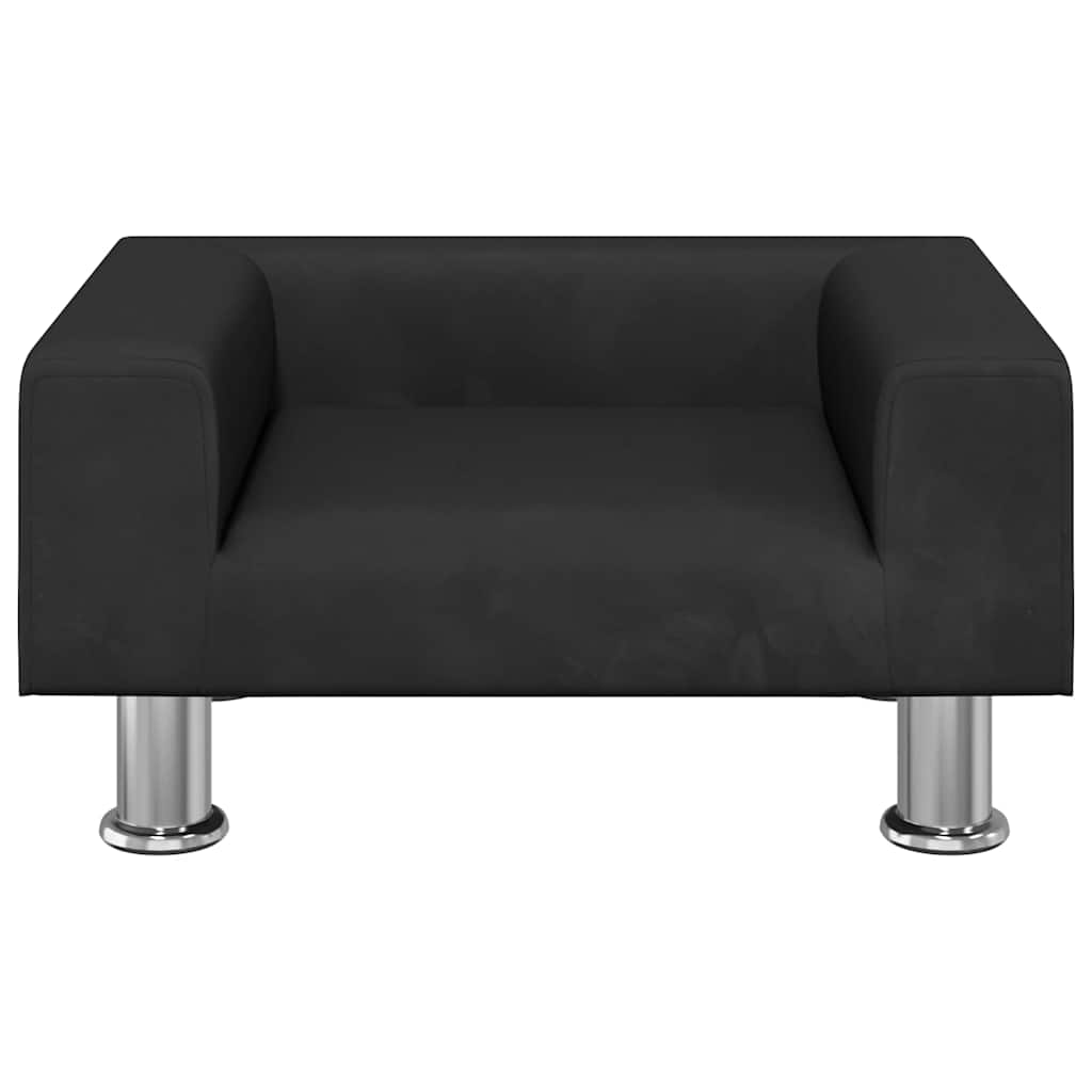 Cesta de cães vidaxl 50x40x26,5 cm de veludo preto