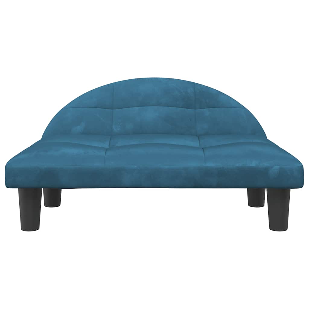 Canasta de perros de Vidaxl 70x52x30 cm de terciopelo azul