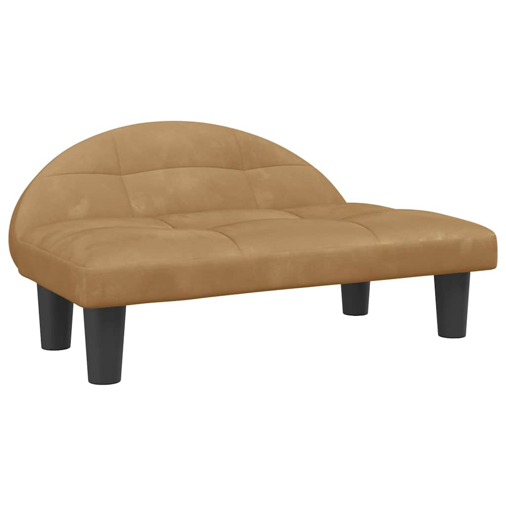 Cesta de cães vidaxl 70x52x30 cm marrom de veludo