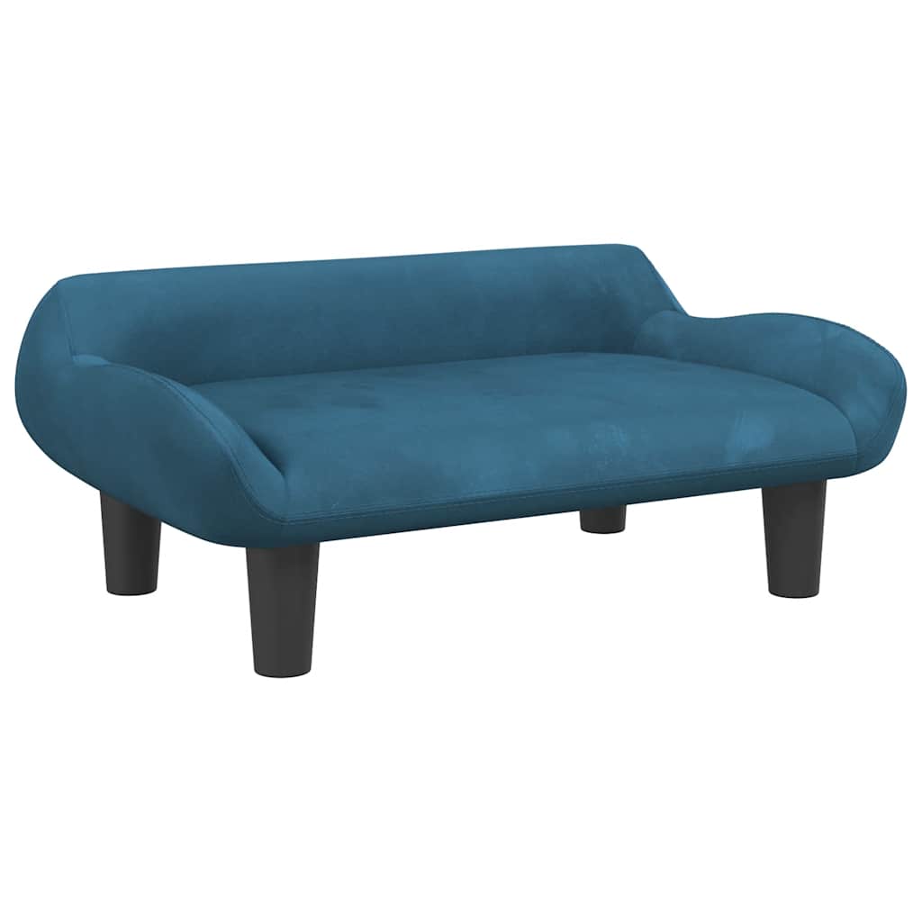 Košara za pse vidaxl 70x40x24 cm žametno modra