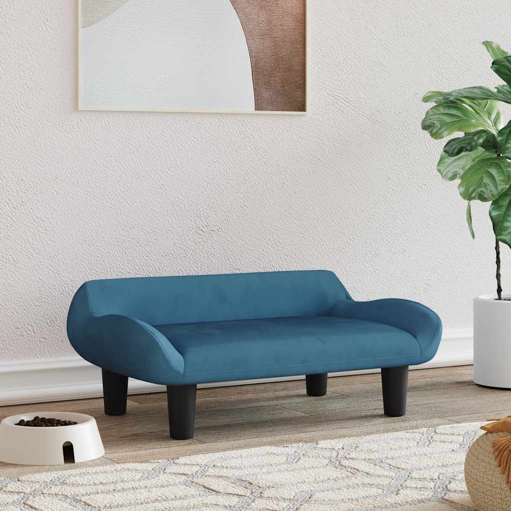 Košara za pse vidaxl 70x40x24 cm žametno modra