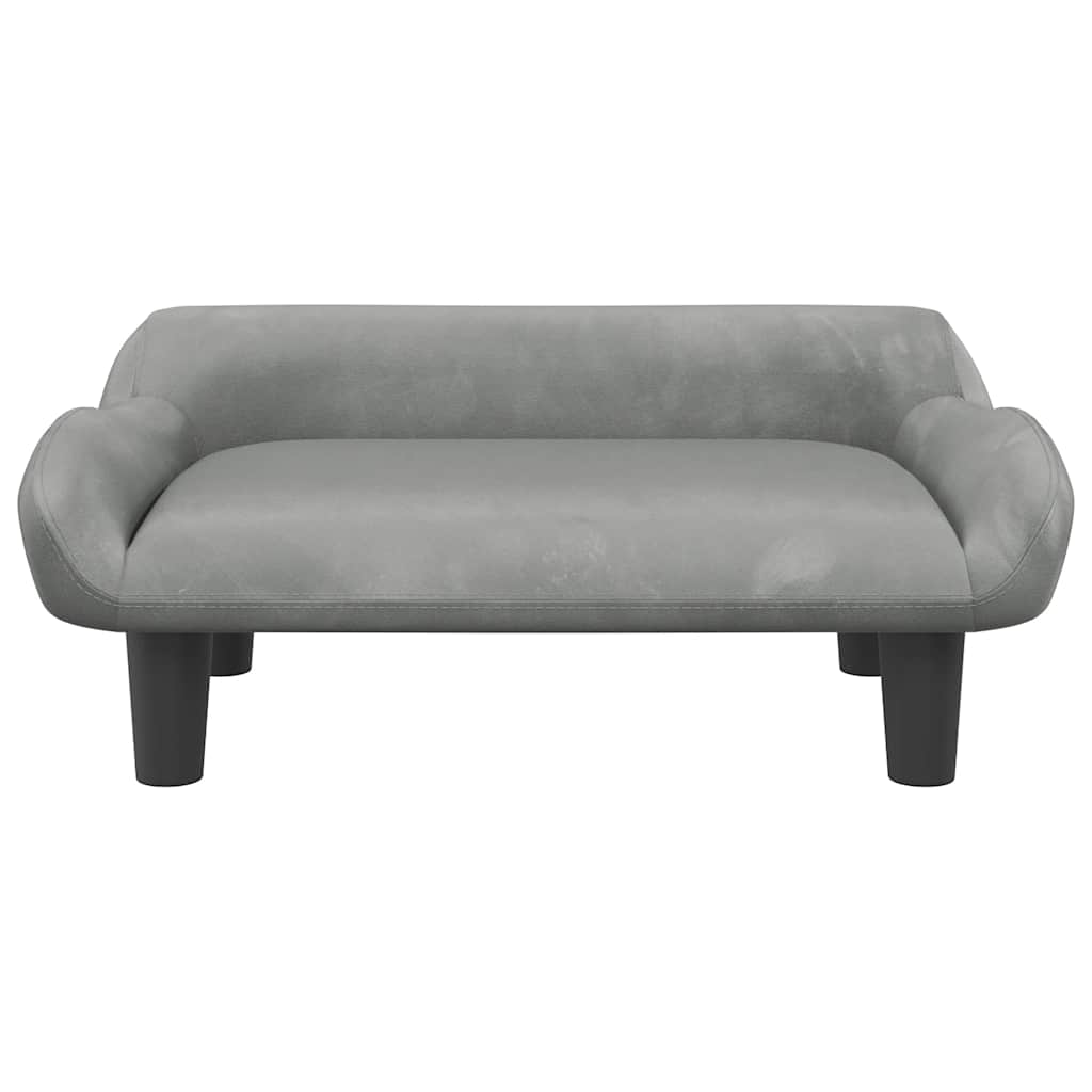 Vidaxl dog basket 70x40x24 cm velvet light gray