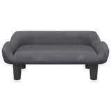 Pelech pre psa Vidaxxl 70x40x24 cm zamatová tmavošedá