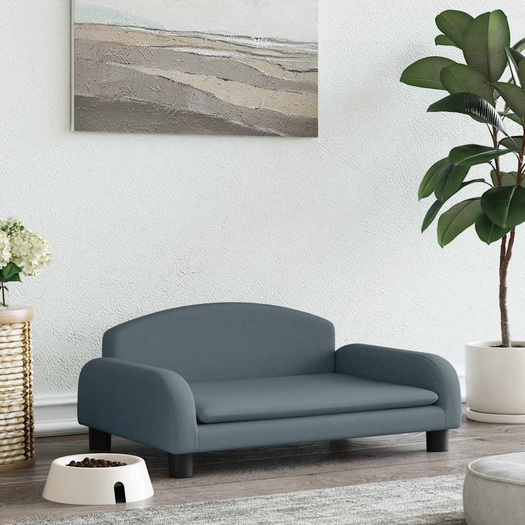 Cesta de perros de Vidaxl 70x45x30 cm tela gris oscuro