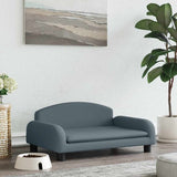 Cesta de perros de Vidaxl 70x45x30 cm tela gris oscuro