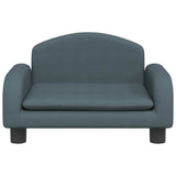 Cesta de perros de Vidaxl 50x40x30 cm de tela oscura gris